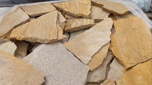 Плитняк златолит жёлтый для цоколя купить в Когалыме