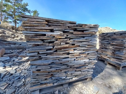 Плитняк златолит серебристый для фасада купить в Когалыме