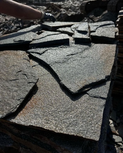 Плитняк златолит серебристый для фасада купить в Когалыме